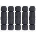 thumbnail image 3 of Conectores eléctricos para exteriores, 5 piezas, conector de caja de conexiones impermeable IP68, conector de cable eléctrico impermeable, construcción robusta, 3 of 9