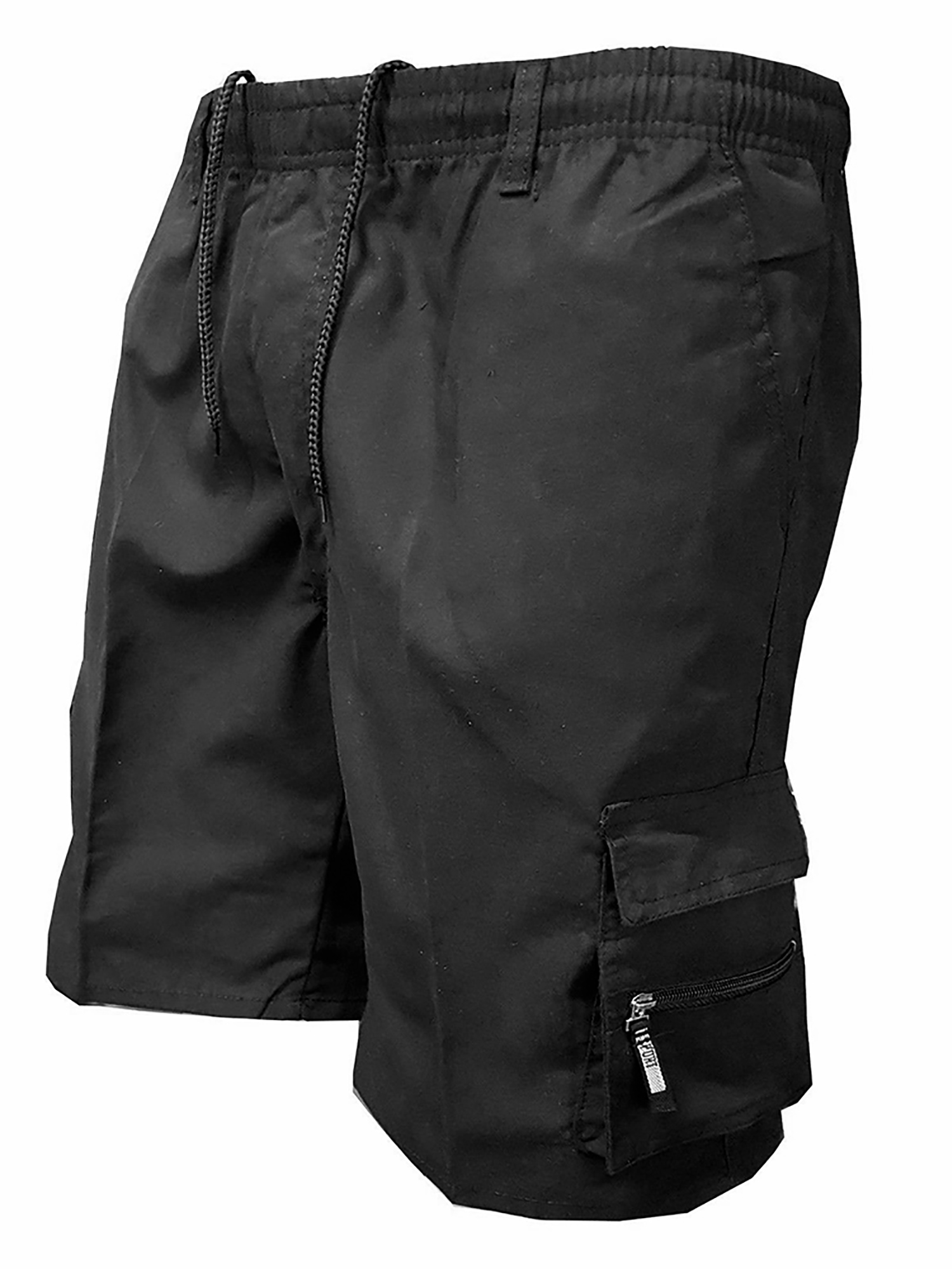 DYMADE Mens Elastic Waist Cargo Shorts Combat Pants with Drawstring