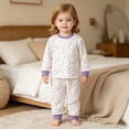thumbnail image 2 of CAUYDY Toddler Girl Pjs Newborn Sleepwear Cute Long Sleeved Top and Pants 2Pcs Set Infant Outfits Baby Clothes for Girls Fall Winter 12M 18M 24M 1T 2T Sizes 18-24 Months,Purple, 2 of 7