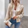 thumbnail image 6 of Women's Metal Jacket Lightweight Zipper Long Sleeve Fashion Jacket, 6 of 8