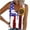 Hot Pink, variant on Women's Sleeveless Tops American Plus Size V Neck Button July 4th Apparel Red White Blue Wear Clothes Gifts Activewear M
