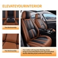 thumbnail image 5 of 2025 for Kia Soul Car Seat Cover, Black and Orange Car Seat Covers, Perforated Breathable Leather 5 Piece Full Set Adjustable Split Rear Seat Suitable for All Seasons, Pet Car Seat Covers, 5 of 9