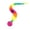 Hot Pink, variant on Swinging Cat Toy with Tail Silica Gel Interactive for Cats of All Ages Home Entertainment