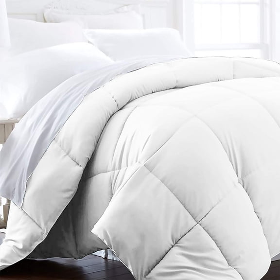 Becky Cameron Full/Queen Size Comforter - 1600 Series Down Alternative Home Bedding & Duvet Insert - Pure White