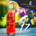 thumbnail image 3 of Nevlers 17 oz Round Swing Top Glass Bottles (Pack of 6) | Includes Funnel, Brush and Marker, 3 of 9