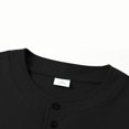 thumbnail image 6 of Hoen Summer Short Sleeve Tops for Men Button Round Neck Basic Shirts Soft Breathbale Casual Loose Pullover Shirts, 6 of 9
