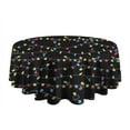 thumbnail image 5 of Multicolor Christmas Light Pattern Round Tablecloth 60"x60",Wrinkle Wipeable Table Cloth for Kitchen Dining Room Picnic Patio Party, 5 of 6