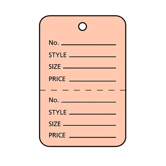 SSWBasics Retail Price Tag - Pink - Unstrung - 1¾” W x 1⅞”H - Case of 1000