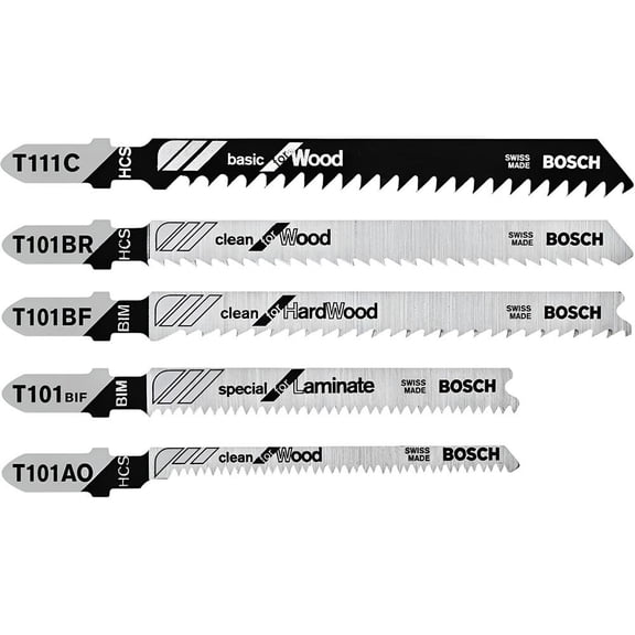 Bosch Jig Saw Blade Set 5Pc Pro Wood T Shank