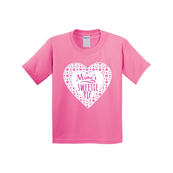 Inktastic Mimi's Sweetie Pie with Pink Hearts Youth T-Shirt