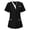 #01Black, variant on Housekeeping Uniforms - Women's Lightweight Stretchy Scrubs for Cleaning Jobs Red M