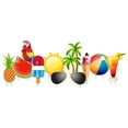 thumbnail image 2 of Summer Party Yard Card Set, Summer Birthday Party Decorations 10 Pc  (19360), 2 of 6