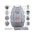 thumbnail image 5 of Eastsport Madison Diaper Backpack, Black, With Bonus Changing Pad, 5 of 11