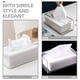 thumbnail image 3 of GOOHOCHY Caja de pañuelos de acrílico transparente rectangular, dispensador de servilletas faciales para baño, para uso en el hogar, la oficina y el automóvil., 3 of 8