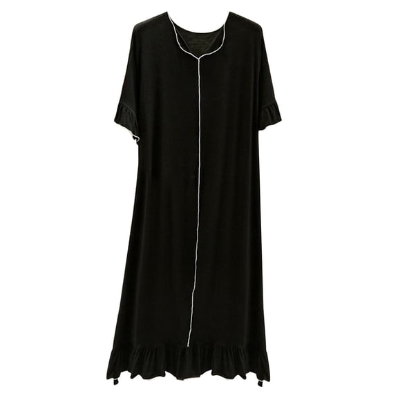 ZKCCNUK Womens Nightgown Sling Casual Solid Colorl Bow Satin Nightdress L-2XL