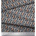 thumbnail image 3 of Soimoi Polyester Crepe Fabric Leaves Small Print Sewing Fabric Yard 42 Inch Wide, 3 of 3