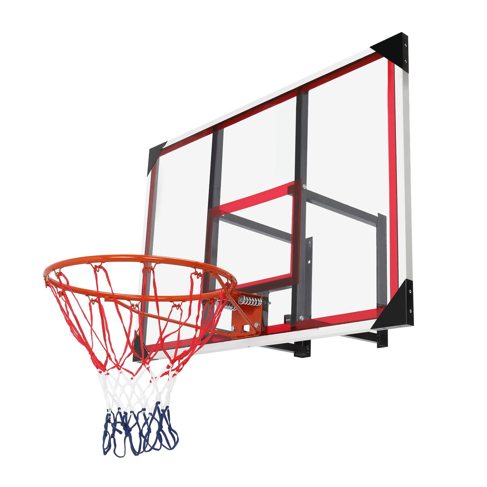 Winado 44'' Basketball Backboard, Wall Mounted Basketball Hoops