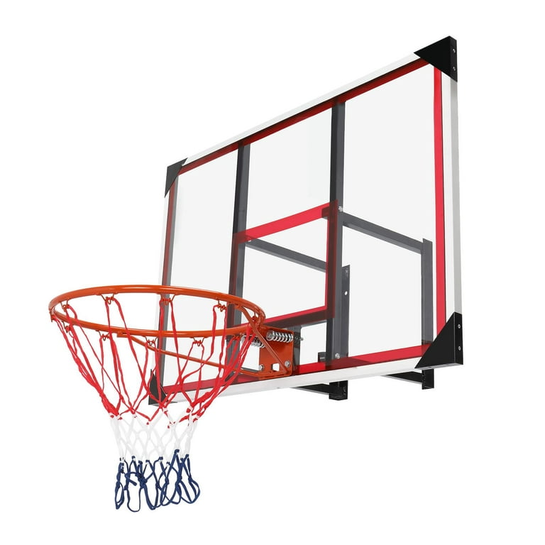 BaytoCare 43 inch Wall-Mount Basketball Backboard, for Standard No.7 Balls
