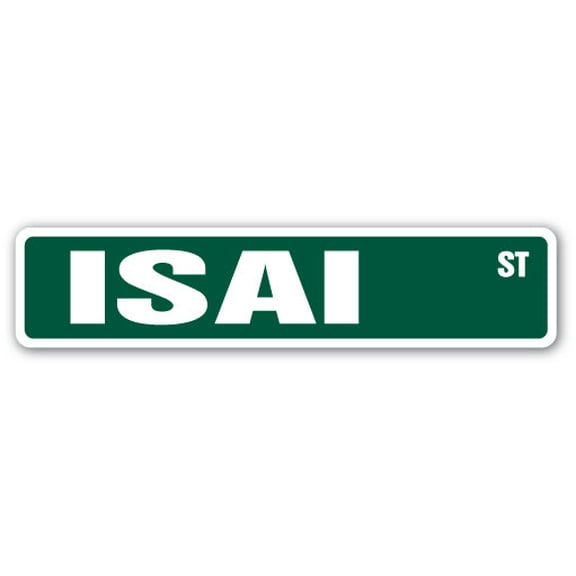 ISAI Street Sign Childrens Name Room Sign | Indoor/Outdoor | Â 24" Wide