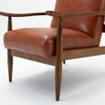 thumbnail image 5 of Austin Caramel Leather Gel Wooden Base Accent Chair, 5 of 9