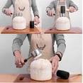 thumbnail image 4 of Coconut Opener For Young Coconuts, Stainless Steel Tool, Coconut Opener With Rubber Mallet, 4 of 5