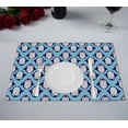 thumbnail image 1 of YUSDECOR Penguin Kitchen Dining Table Mats Placemats Size 12x18 Inches, Set of 2 Pieces, 1 of 2