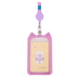 thumbnail image 1 of Adjustable Cat Ear ID Badge Holder Retractable Lanyard Cute Cartoon Animal Name Tag Protector Clear Vertical Card Cover for School, 1 of 3