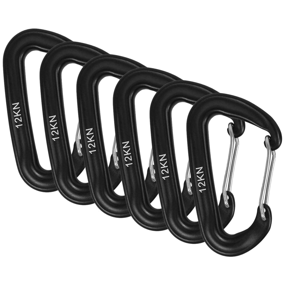 6 PCS Carabiner 12KN Heavy Duty Carabiner Clips for Hammocks Camping