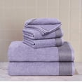 thumbnail image 6 of GLAMBURG Ultra Soft 6 Pack Cotton Towel Set, Contains 2 Bath Towels 28x55 inch, 2 Hand Towels 16x24 inch & 2 Wash Coths 12x12 inch, Compact Lightweight Quickdry Towel Set for Everyday use - Purple, 6 of 8