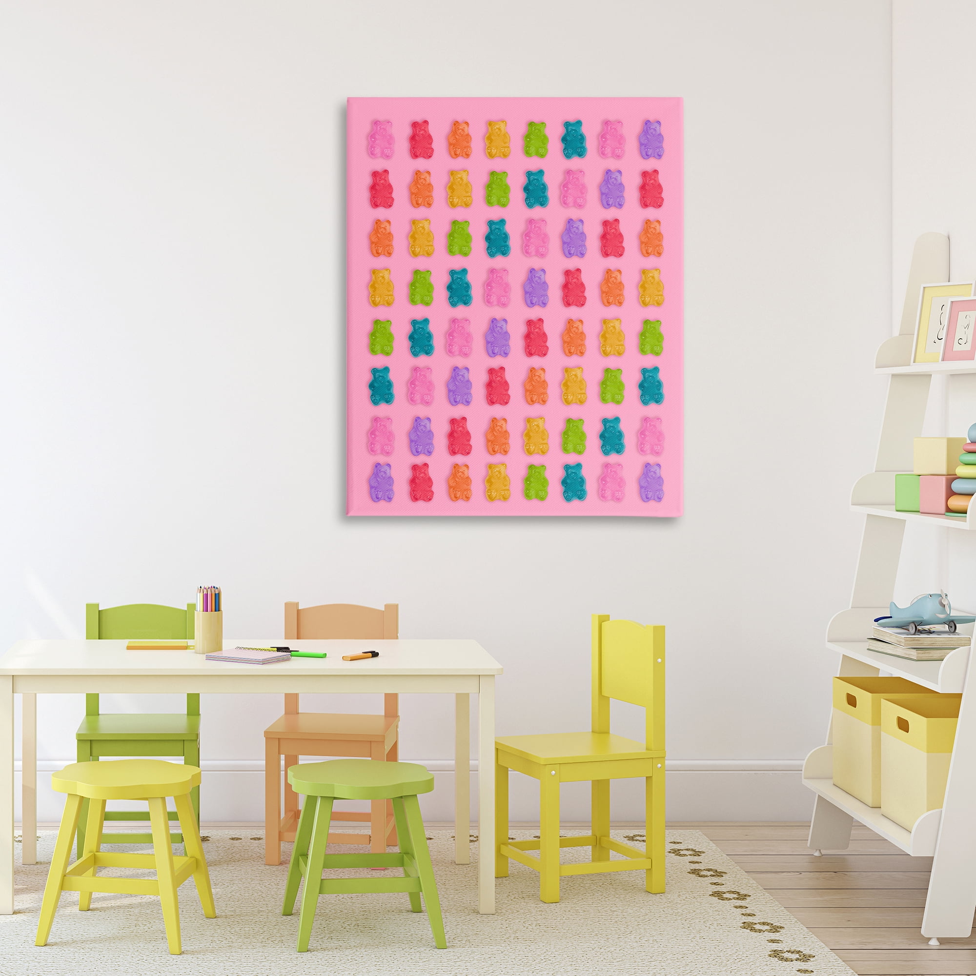 Stupell Industries Rainbow Gummy Bear Candies Canvas Wall Art, design by LISH Creative