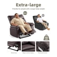 thumbnail image 4 of Gaderth 360° Swivel Massage Recliner Chair, Swivel Nursery Rocker Recliner with Remote Control, Manual PU Leather Reclining Sofa Chair with Side Pocket, Modern Lounge Seat for Living Room Nursery, 4 of 8