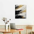 thumbnail image 2 of Acheng Black and Gold Abstract Wall Art Black and White Canvas Wall Decor Modern Framed Artwork for Living Room Bedroom Office Décor Ready to Hang 12x16 in, 2 of 5