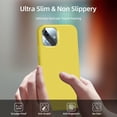 thumbnail image 5 of [5 in 1 for iPhone 11 Case 6.1 inch, with 2 Pack Screen Protector + 2 Pack Camera Lens Protector, Liquid Silicone Slim Shockproof Protective Phone Case [Microfiber Lining]… (Yellow), 5 of 14