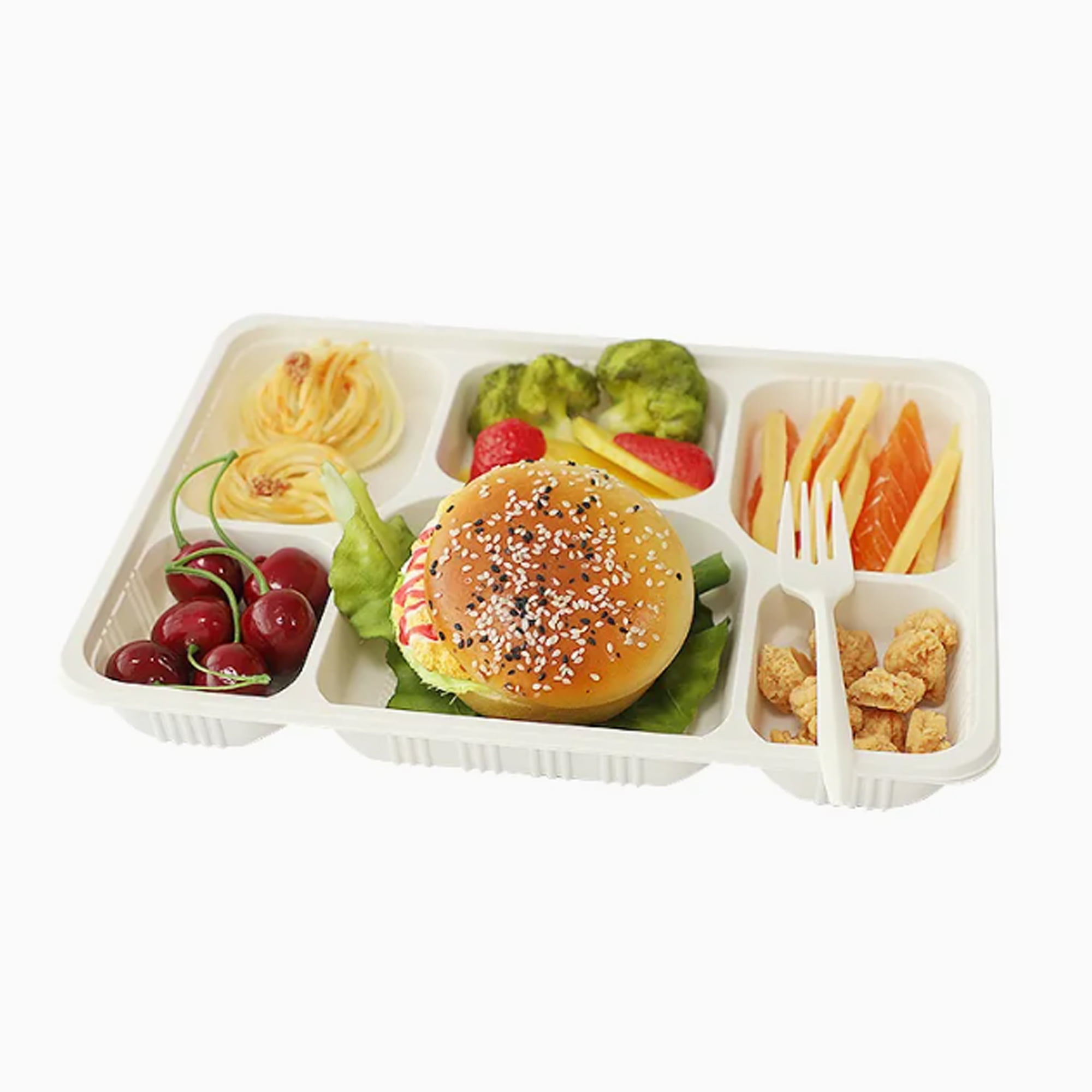 Verka Greenline 6 Compartment Trays, 75 Units