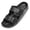 Black, variant on Mens Double Strap EVA Slide Sandals Sole Flat Casual Comfort Shoes