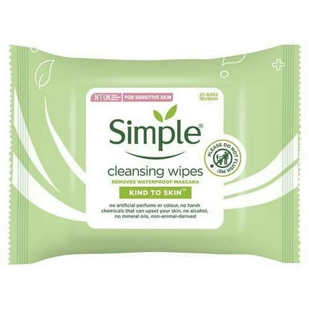 Simple Kind To Skin Cleansing Facial Wipes - 25 Wipes Packaging May Vary - Pack of 2