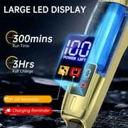 Hair Clippers for Men, Professional Cordless Beard Trimmer Set, Rechargeable Barber Hair Cutting Grooming Kit & Zero Gap T-Blade Trimmer Combo with LED Display, 13 Premium Guards for Men Family Gift