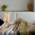 thumbnail image 3 of Donkey Soft Flannel Fleece Throw Blanket, 2 Donkeys Standing on the Meadow in Dolomites Italy Mediterranean Countryside, Cozy Plush for Indoor and Outdoor Use, 60" x 80", Multicolor, by Ambesonne, 3 of 5