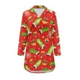 thumbnail image 3 of Yuyamidu Xmas Cucumber Button Up Nightgowns Size 2XL Christmas Long Sleeve Night Shirts for Women Sleepwear Red Postpartum Pajamas Dress Comfy Sleep Nightdress, 3 of 7