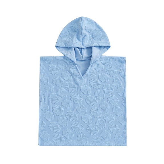 BemeyourBBs Toddler Baby Girl Boy Swim Cover Up Summer Beach Swimsuit Coverups Newborn Baby Poncho Seashell Pattern Hooded Infant Bathing Suit Cover Up One Piece Swimsuits
