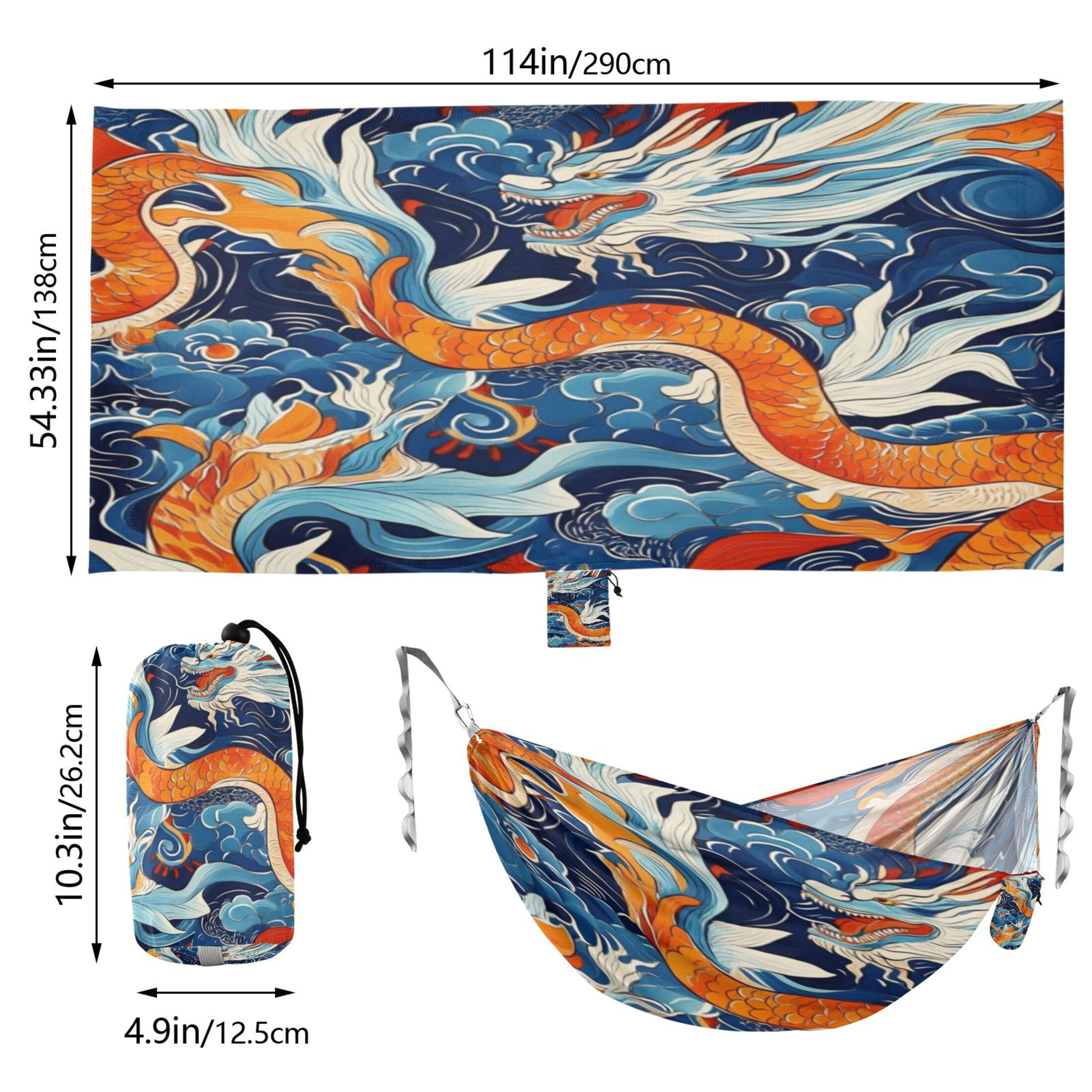 Hammock Camping Hammock Nylon Portable Hammock Travel Camping Hammock Color Dragon Pattern