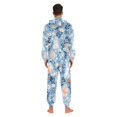 thumbnail image 4 of FORMRS Onesies Pajama for Adults Unisex Hoodie Winter Jumpsuit One Piece Sleepwear, Sizes S-2XL, Floral Easter Rabbits, 4 of 7