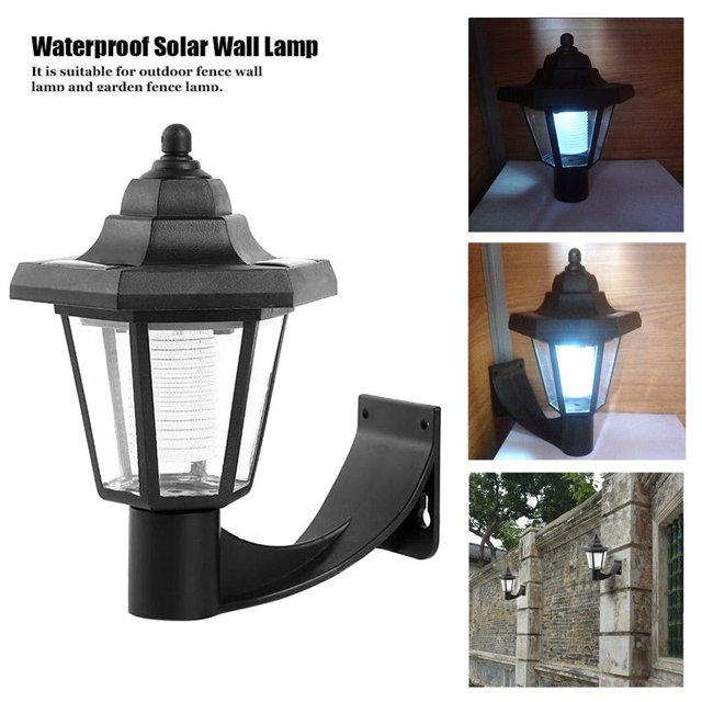 Lámpara de pared LED solar Impermeable Jardín al aire libre Paisajes Luces hexagonales