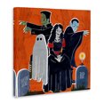 thumbnail image 2 of Stupell Industries Traditional Halloween Graveyard Monsters Vibrant Orange Pop Canvas Art, 17 x 17, by Grace Popp, 2 of 7