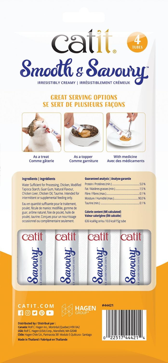 Catit Smooth & Savoury, Chicken with Liver, 4pk, 4x 15g