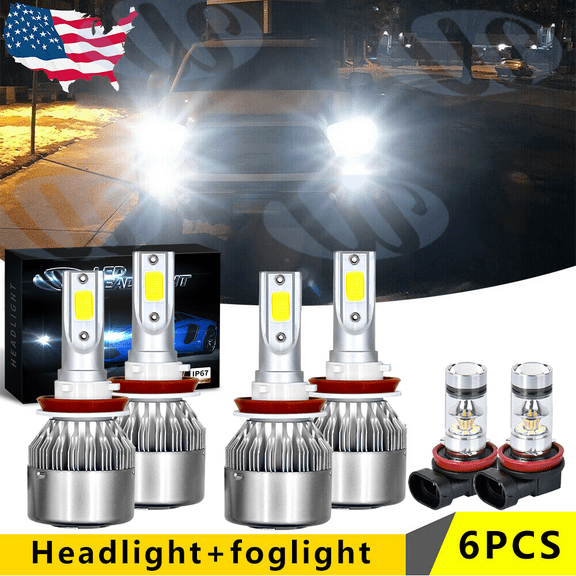 For Toyota Tacoma 2016-2017 2018-2020 LED Headlight High Low Fog Light Bulbs Kit