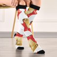 thumbnail image 5 of FREEAMG Christmas Decoration Compression Socks for Men & Women Running Stockings Knee High Socks for Gardening Running Cycling Travel and Climbing, 1 Pair, 5 of 7