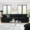 thumbnail image 5 of Modular Sofa Couch, Black, Fabric, Living Kitchen Cafe Bistro Hospitality Restaurant, Modern Contemporary HB34756, 5 of 5