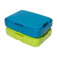 thumbnail image 3 of Student Lunch Box, Silicone Compartment Preservation Bento Box, Square Special Kindergarten Children's Outdoor Picnic Box Blue 5, 3 of 6