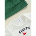 thumbnail image 6 of Suealasg Baby Boys 3Pcs Golf Outfits 3 6 Months Infant Summer Short Sleeve Embroidery Romper + Pants + Hat Set Newborn Boys Clothes, 6 of 7
